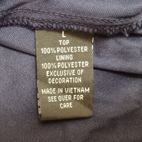 Women's ALYX Polynesian Tiki Hawaiian Floral Sheer w/ solid lining Top Sz Large - Picture 4 of 10